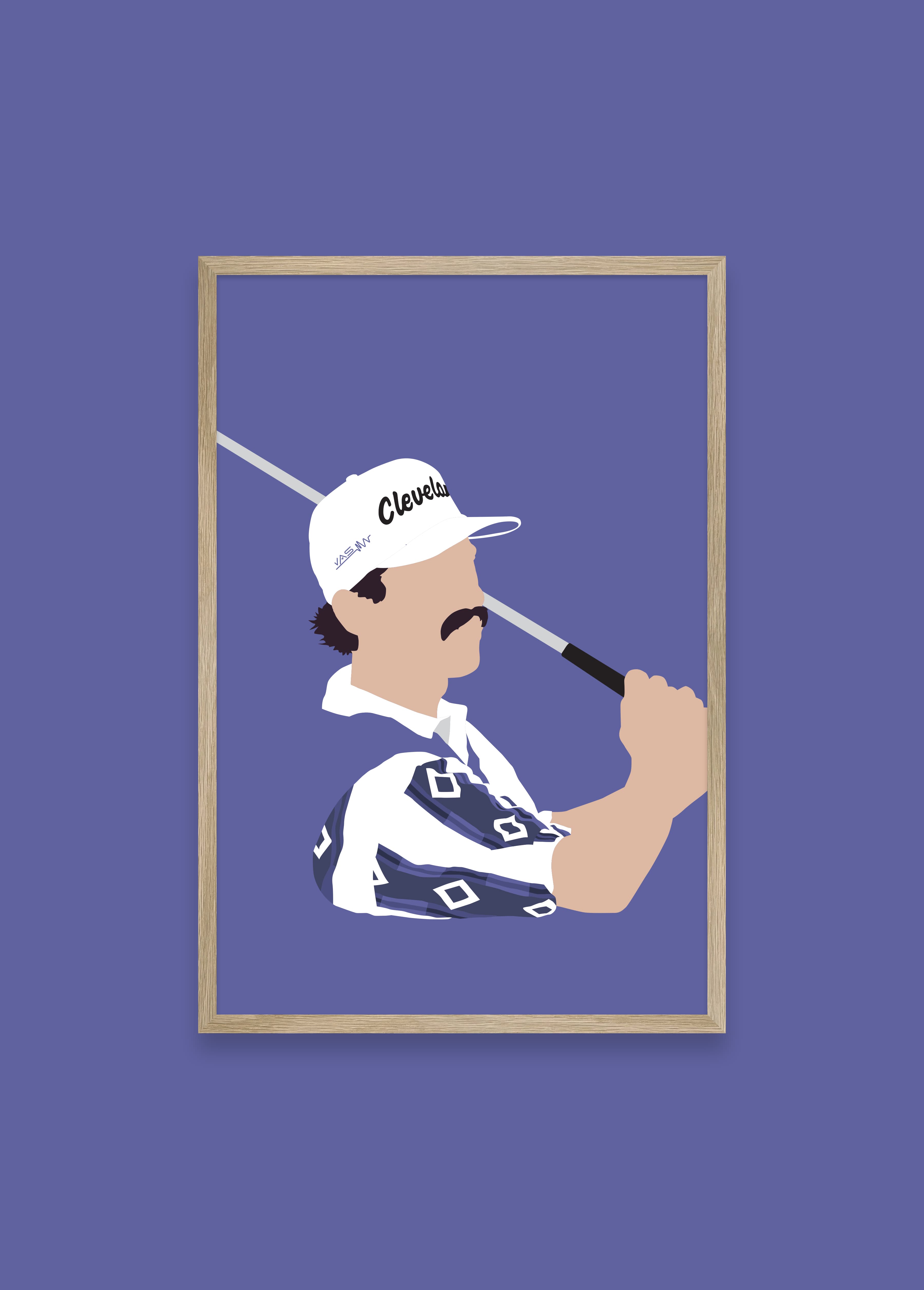 Bulldog golf art print — Corey Pavin 1995 US Open grit and precision