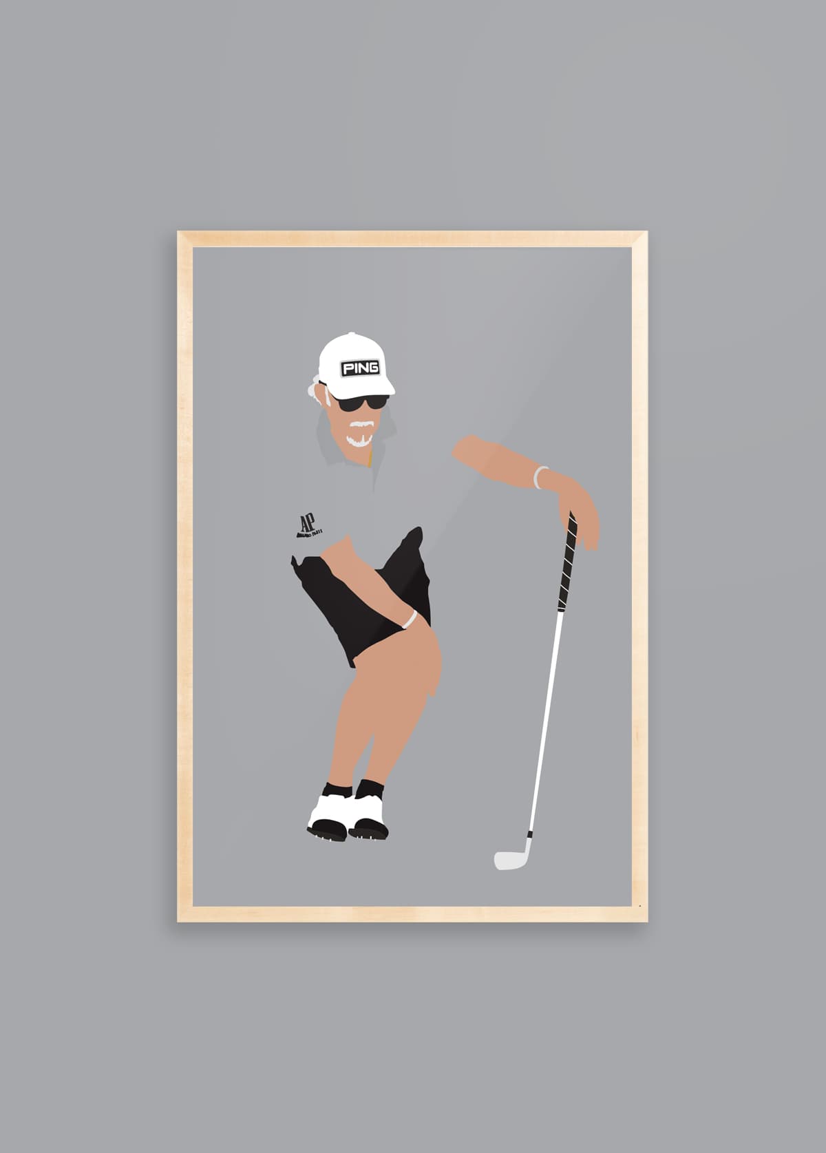 The Mechanic III golf swing art print