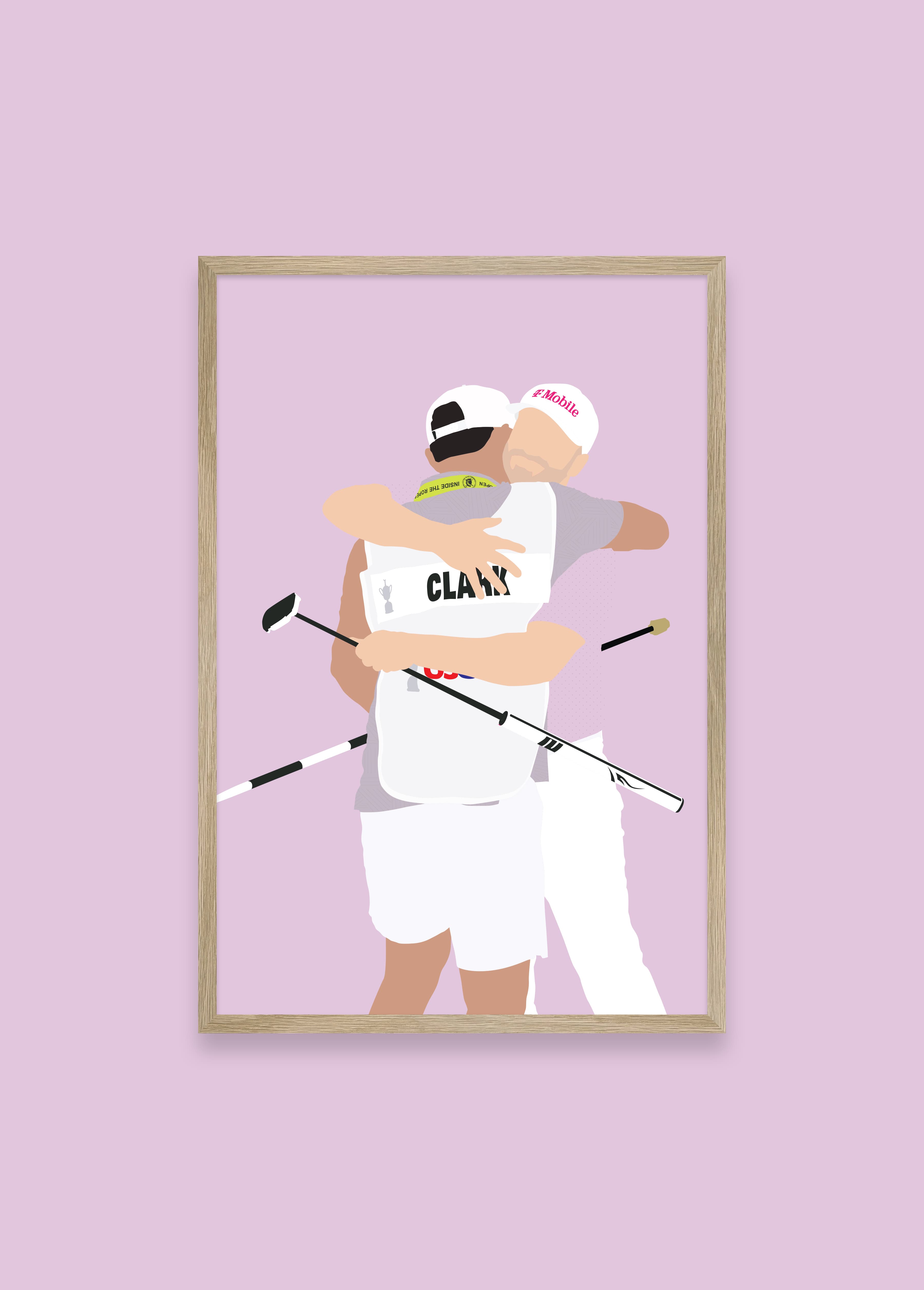 Wyndham golf art print — Wyndham Clark US Open celebration