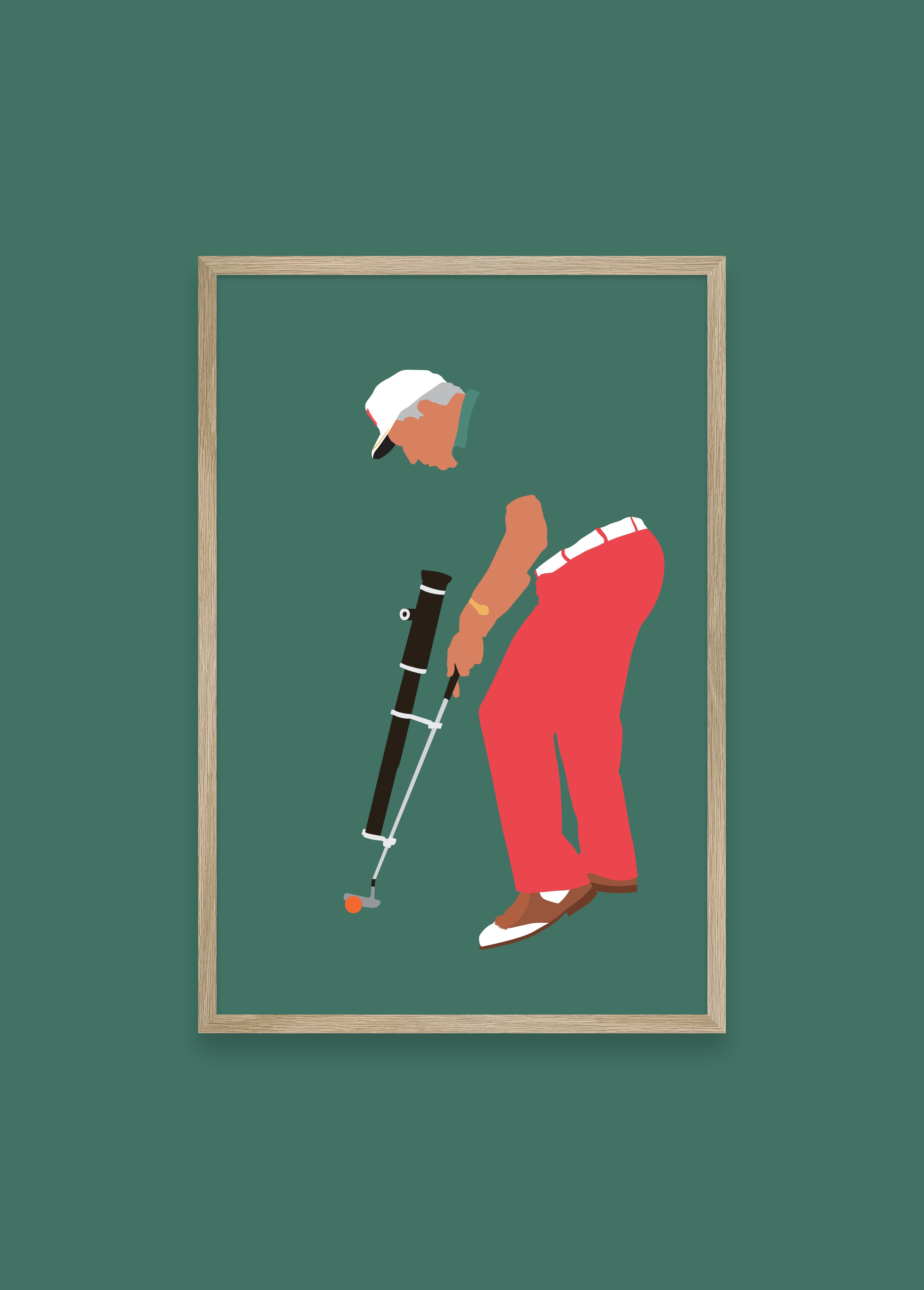 Dial It In golf art print — Al Czervik putting gizmo from Caddyshack