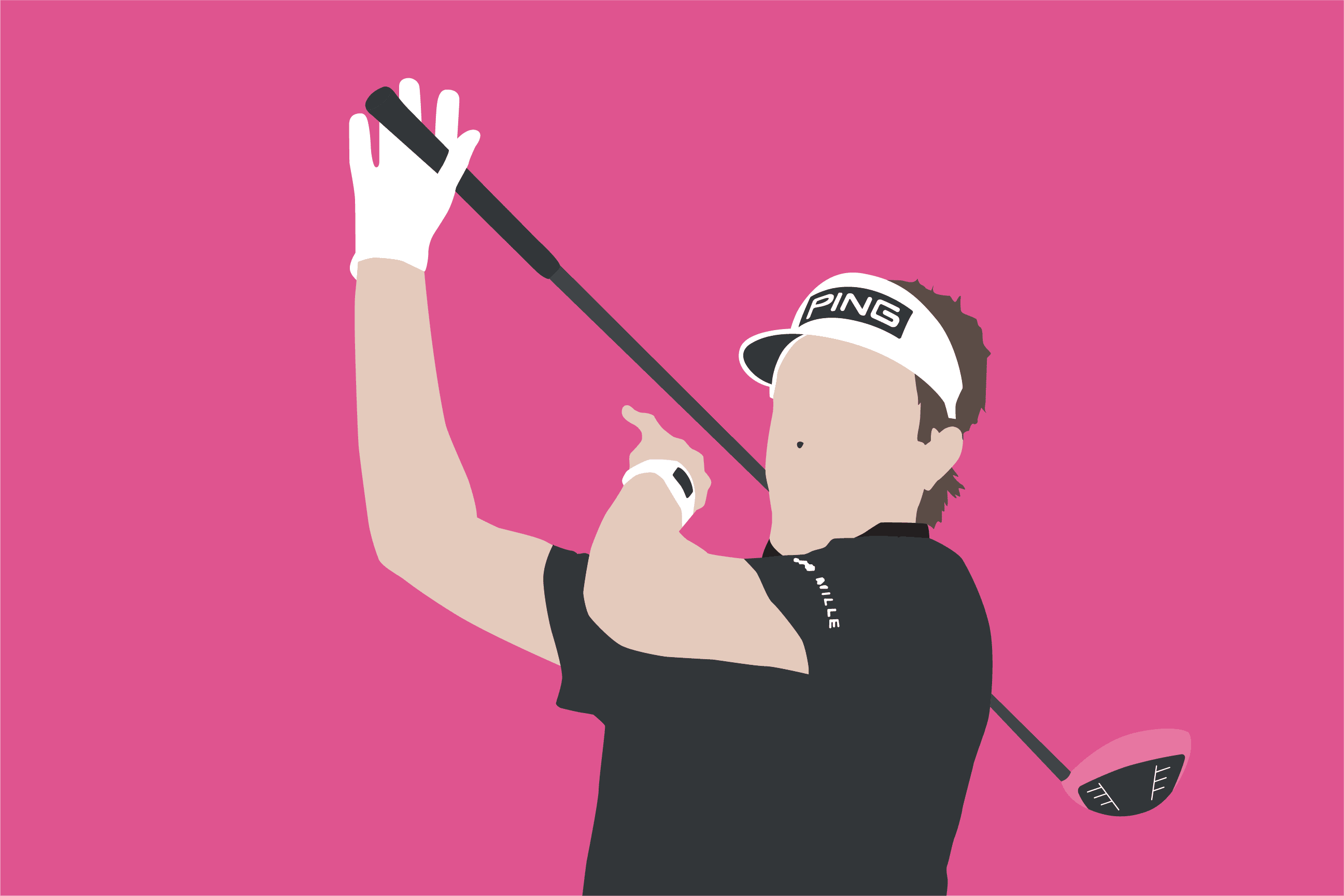 Bubba Watson art print — 2012 Masters