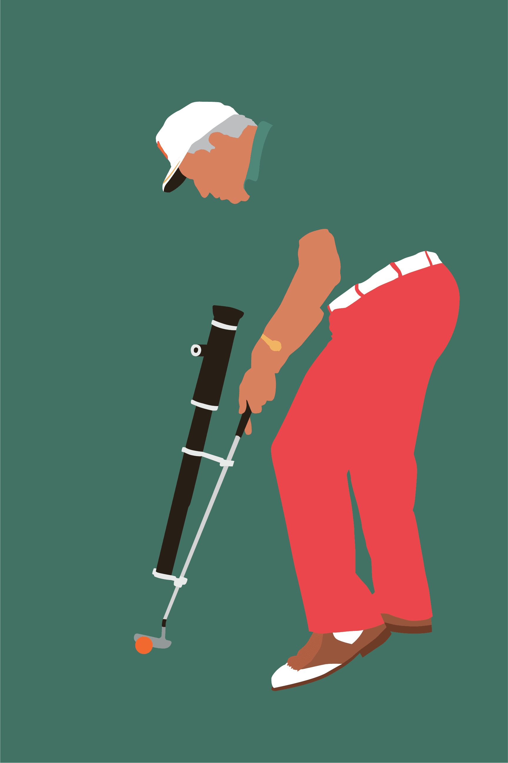 Dial It In golf art print