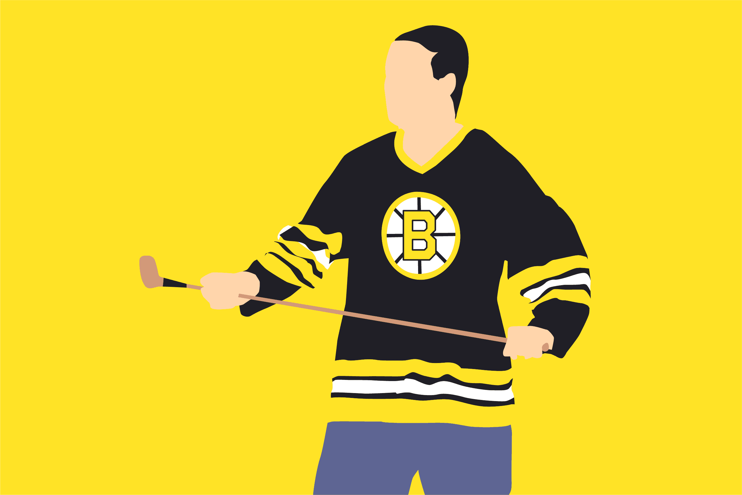 Happy Gilmore golf art print — Adam Sandler in hockey attire at first tee