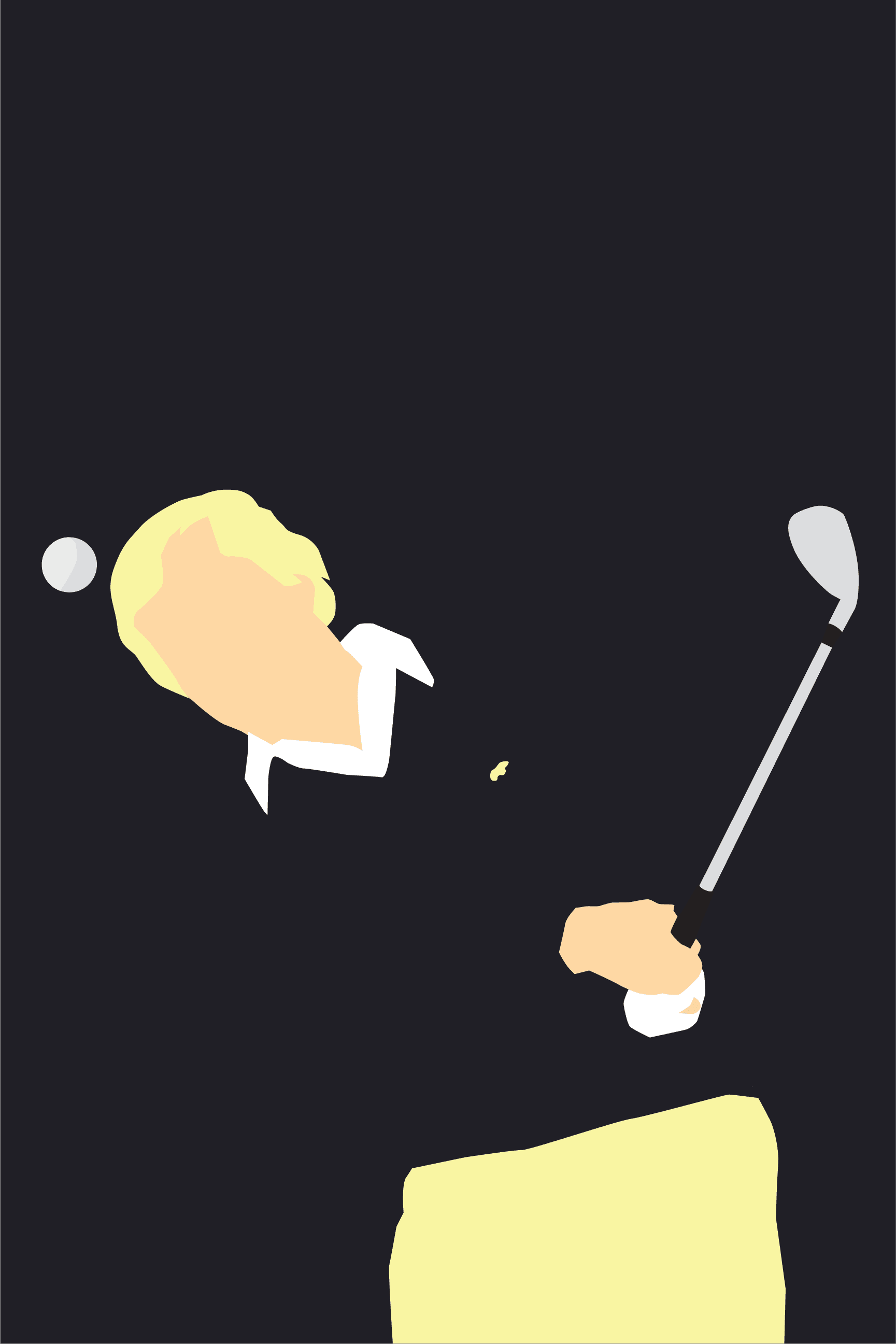 Golden Bear II golf art print — Jack Nicklaus bunker shot