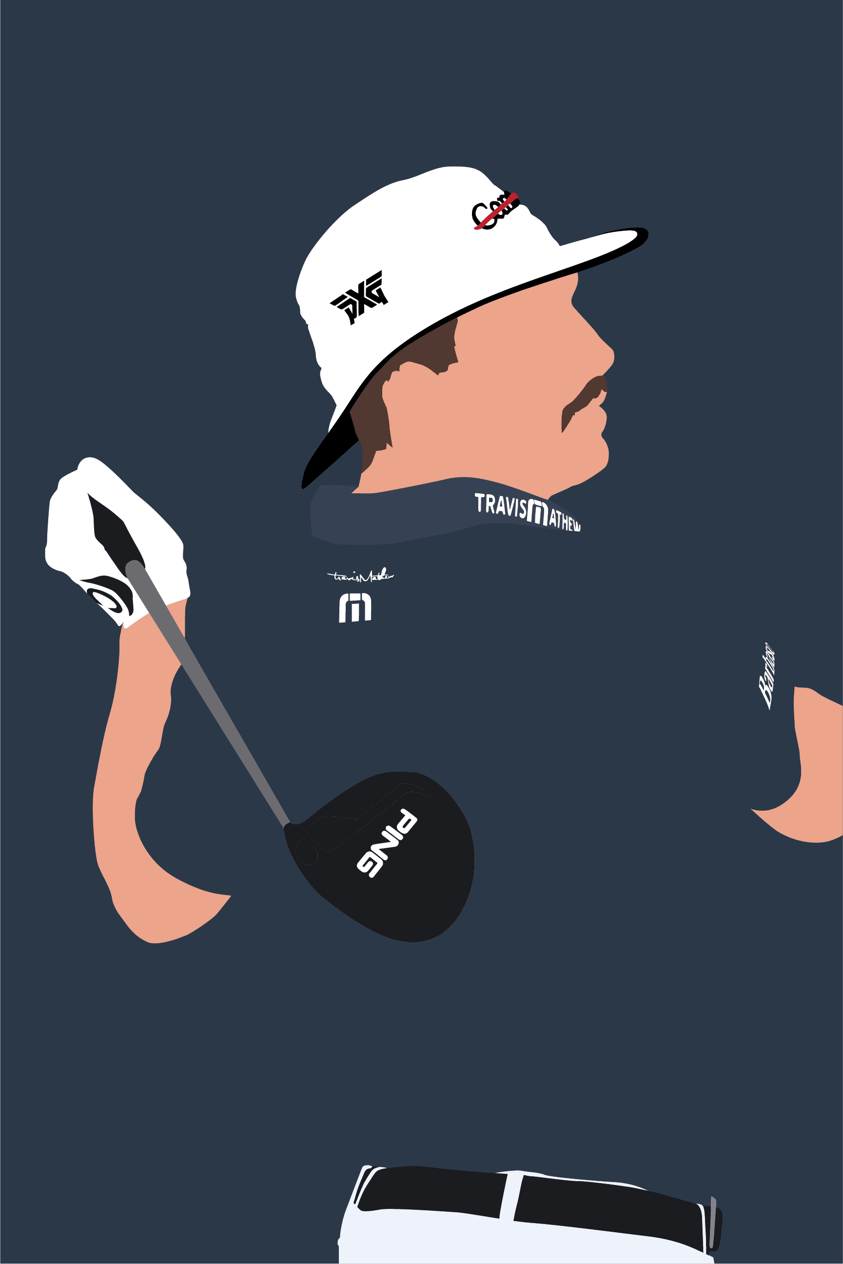 Joel Dahmen golf art print — PGA Tour fan favorite portrait