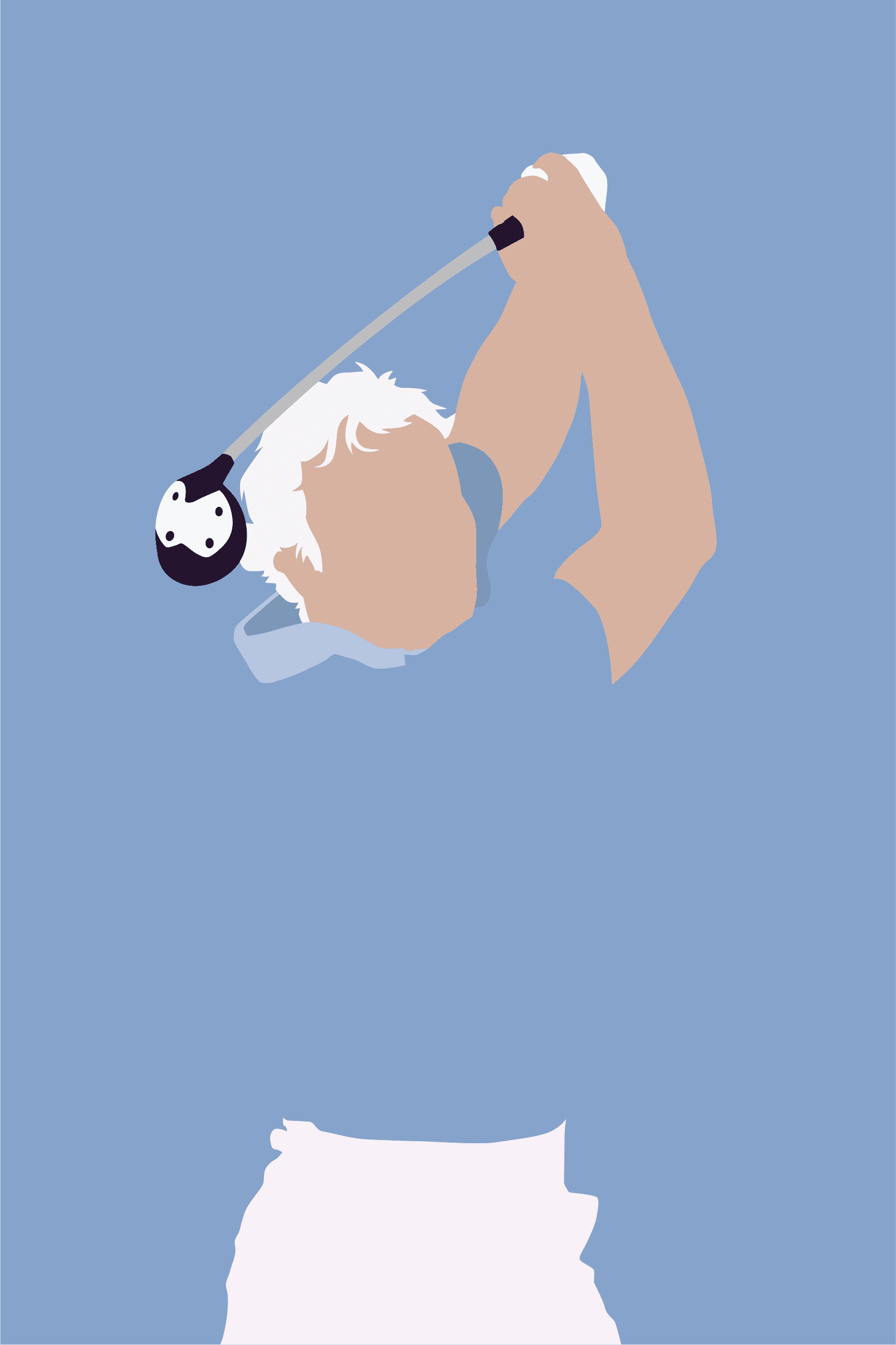 Reverse C golf swing art print