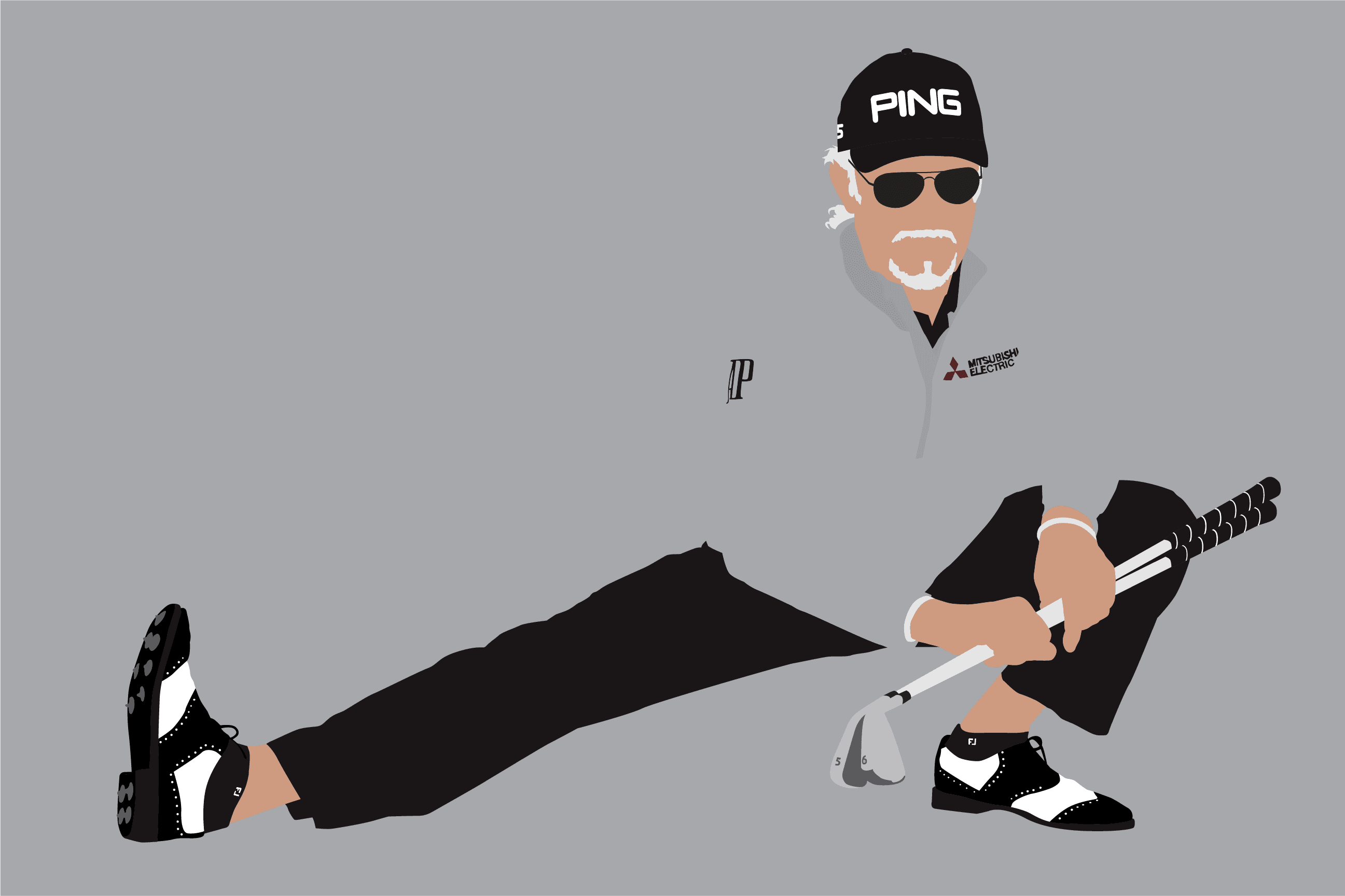 The Mechanic I golf swing art print