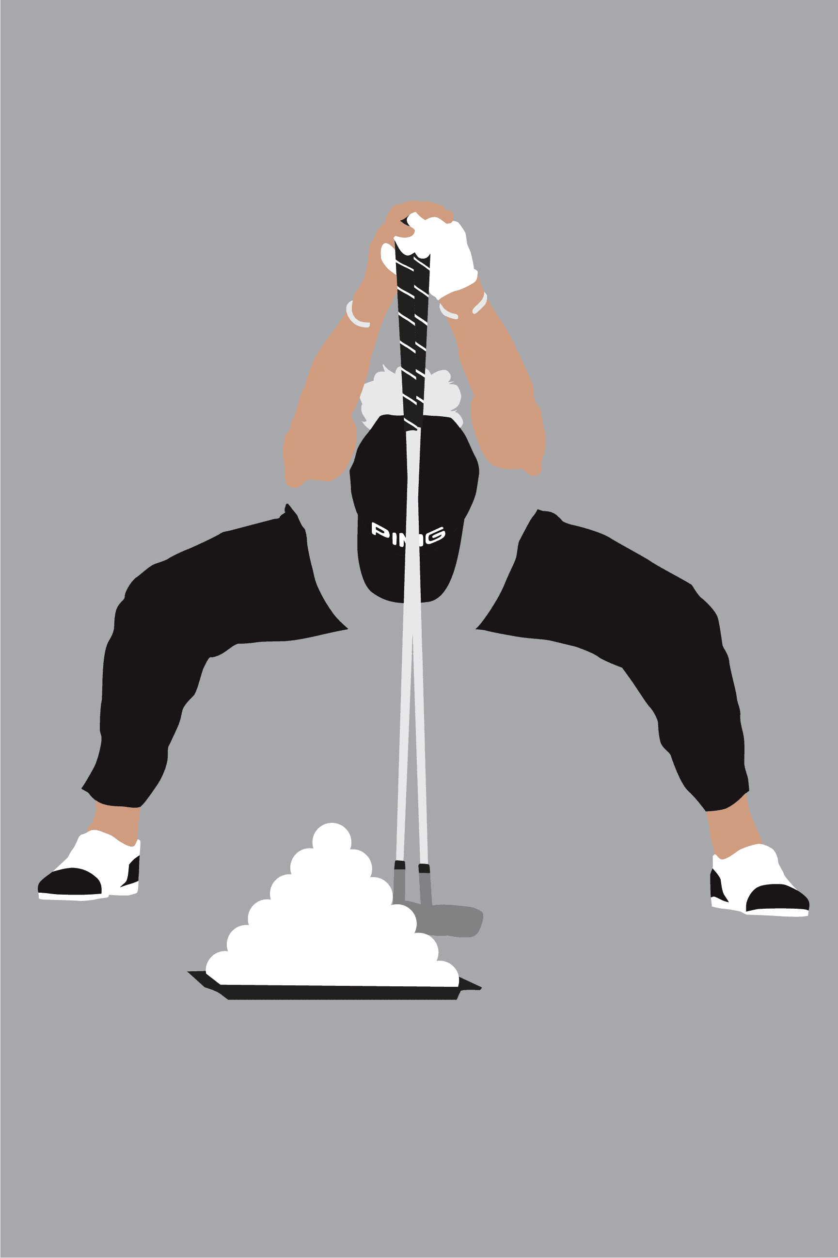 The Mechanic II golf swing art print