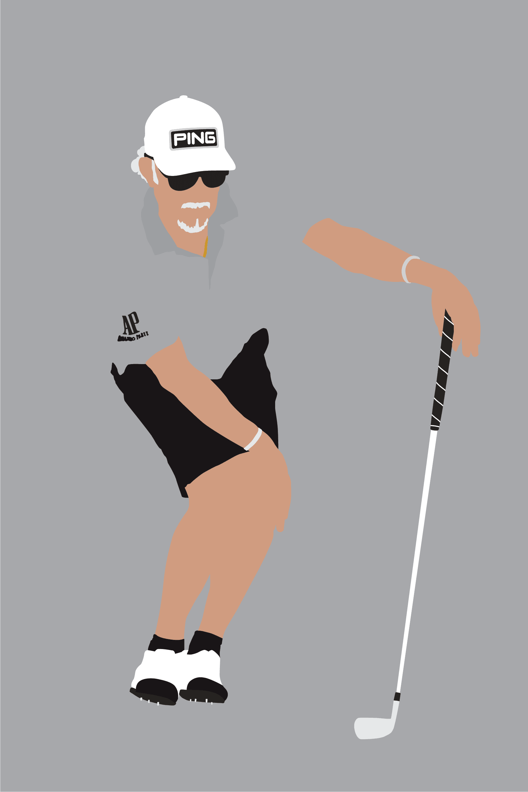 The Mechanic III golf swing art print