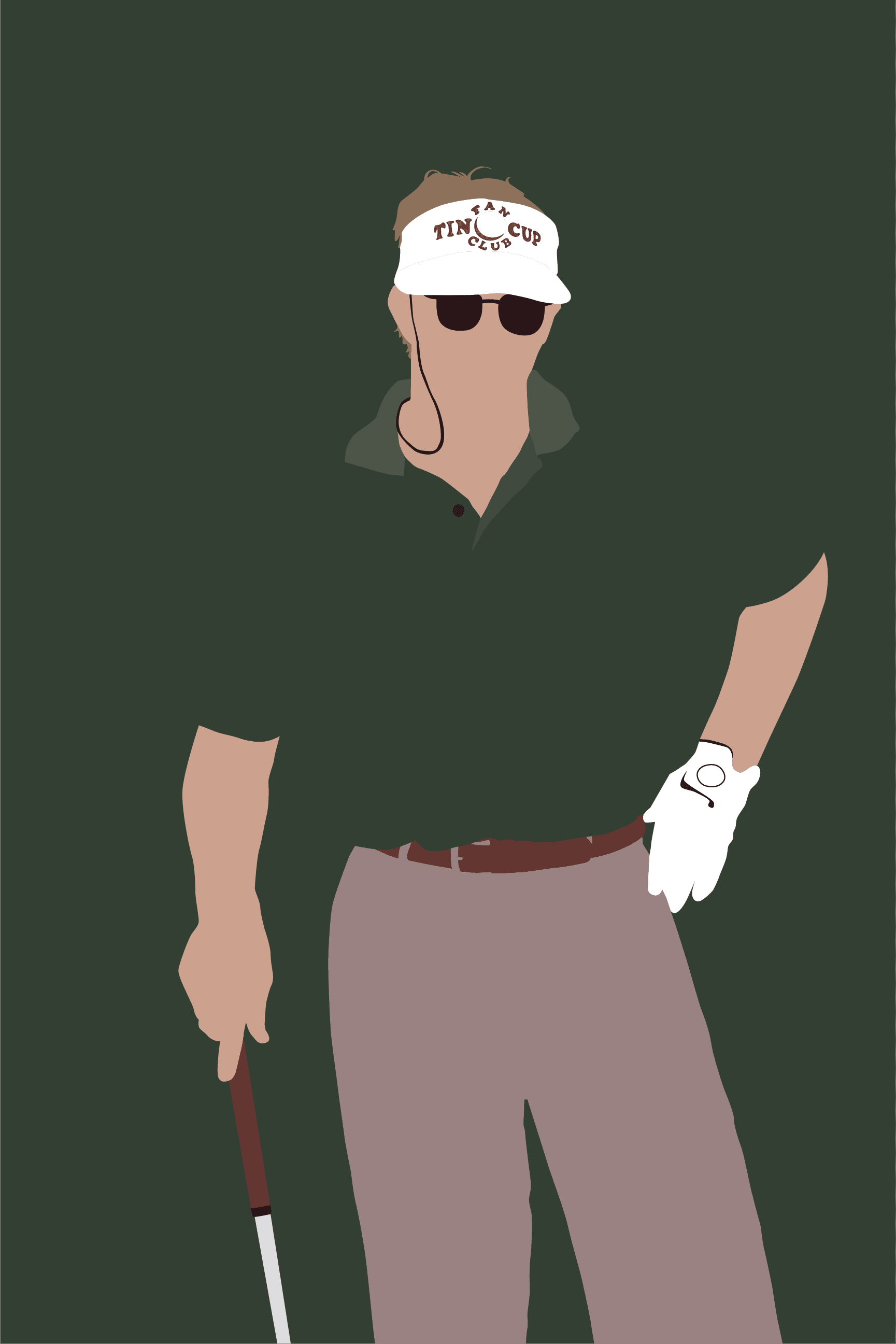 Tin Cup Fan Club golf art print