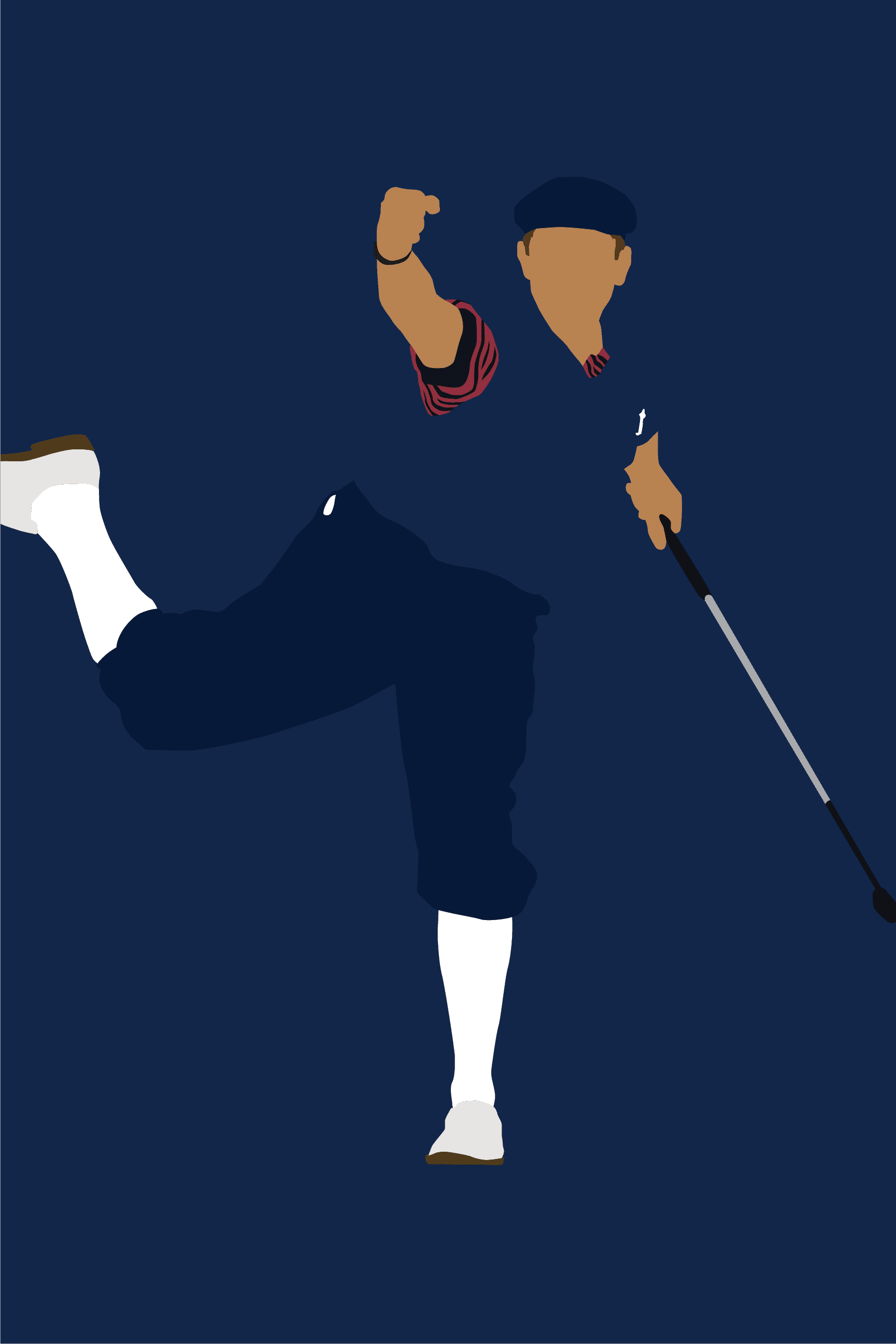 Too Soon golf art print — Payne Stewart 1999 US Open victory celebration