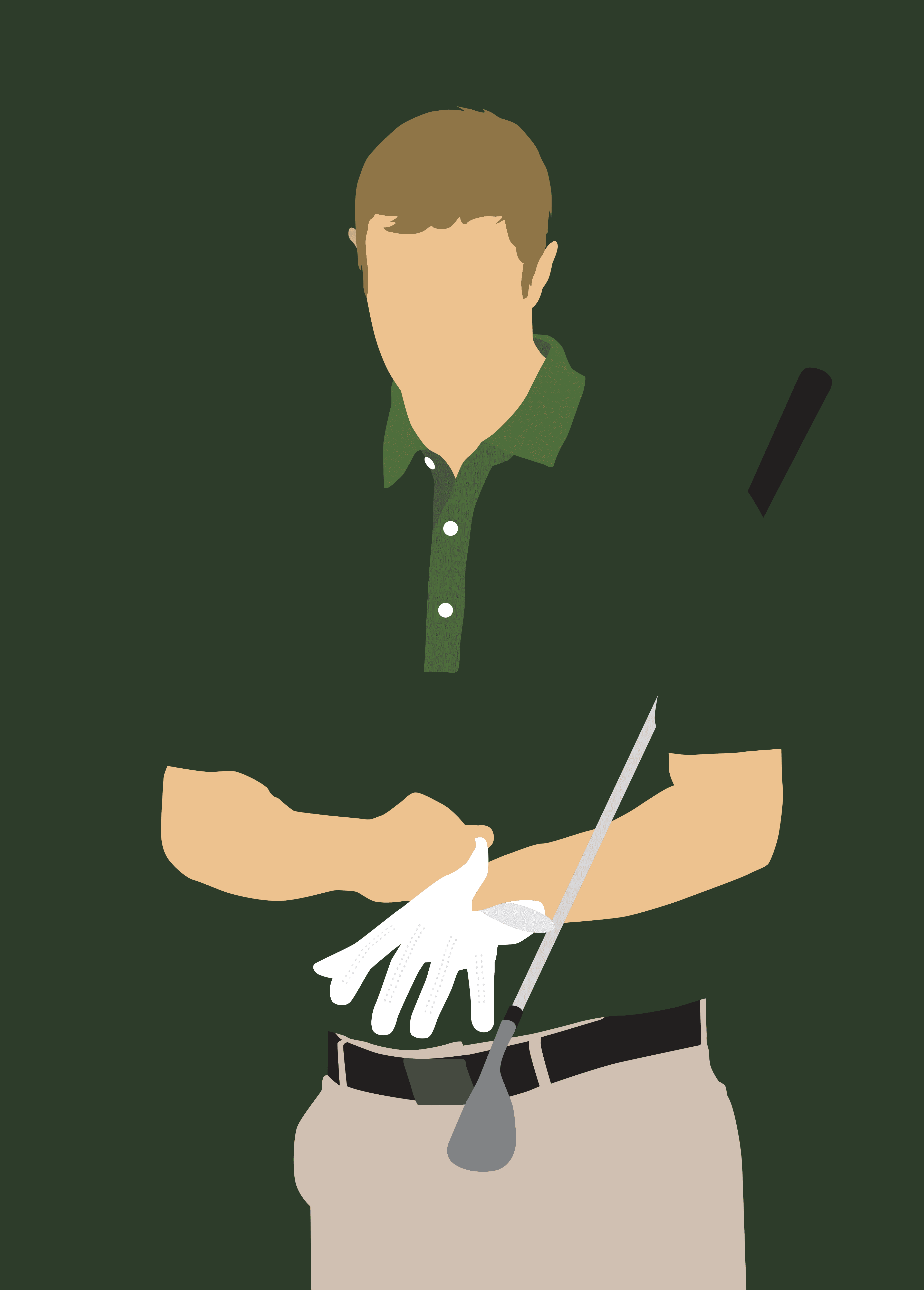 Your Honor golf art print — golfer teeing up on the first tee