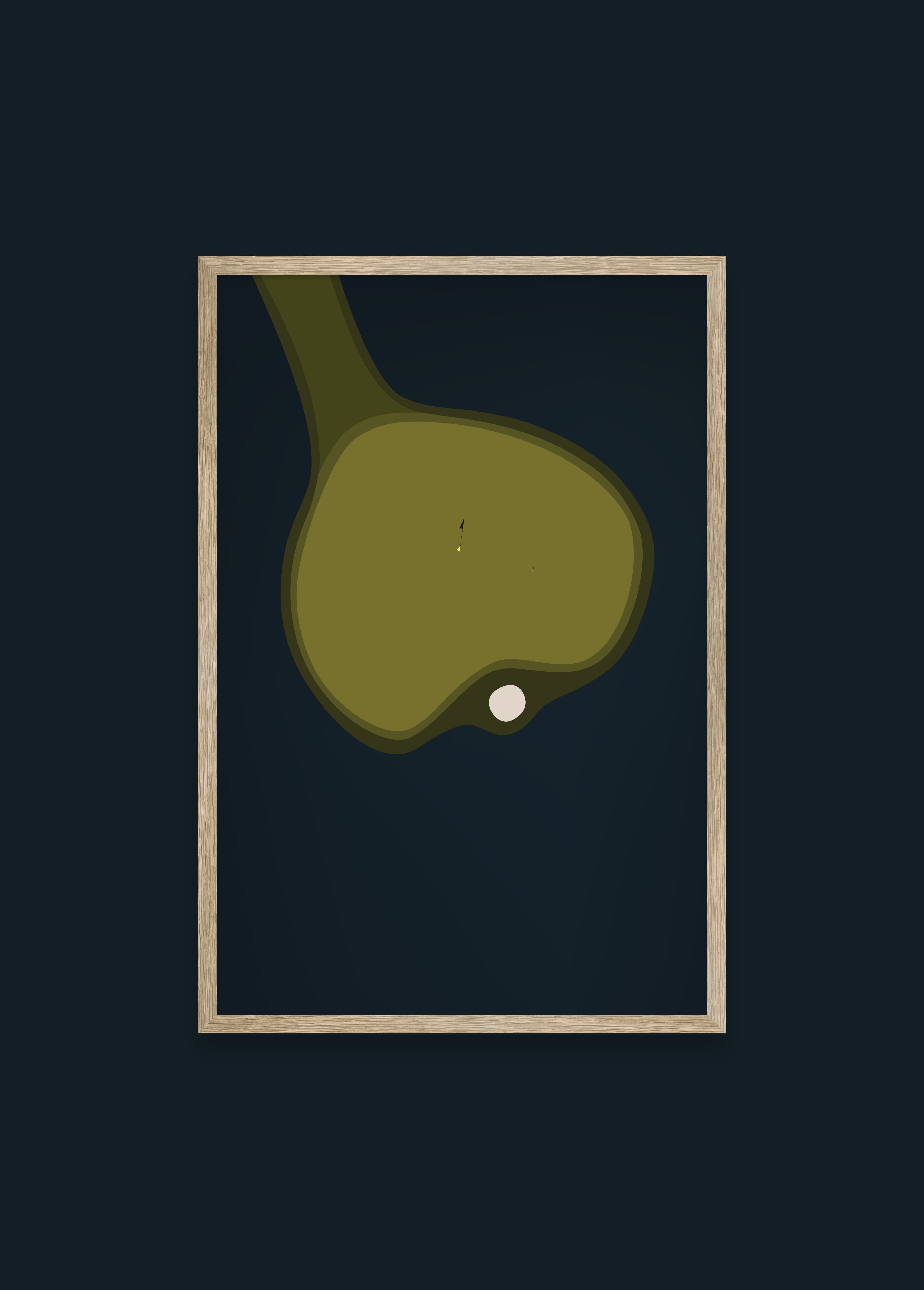 17 golf art print — island green at TPC Sawgrass