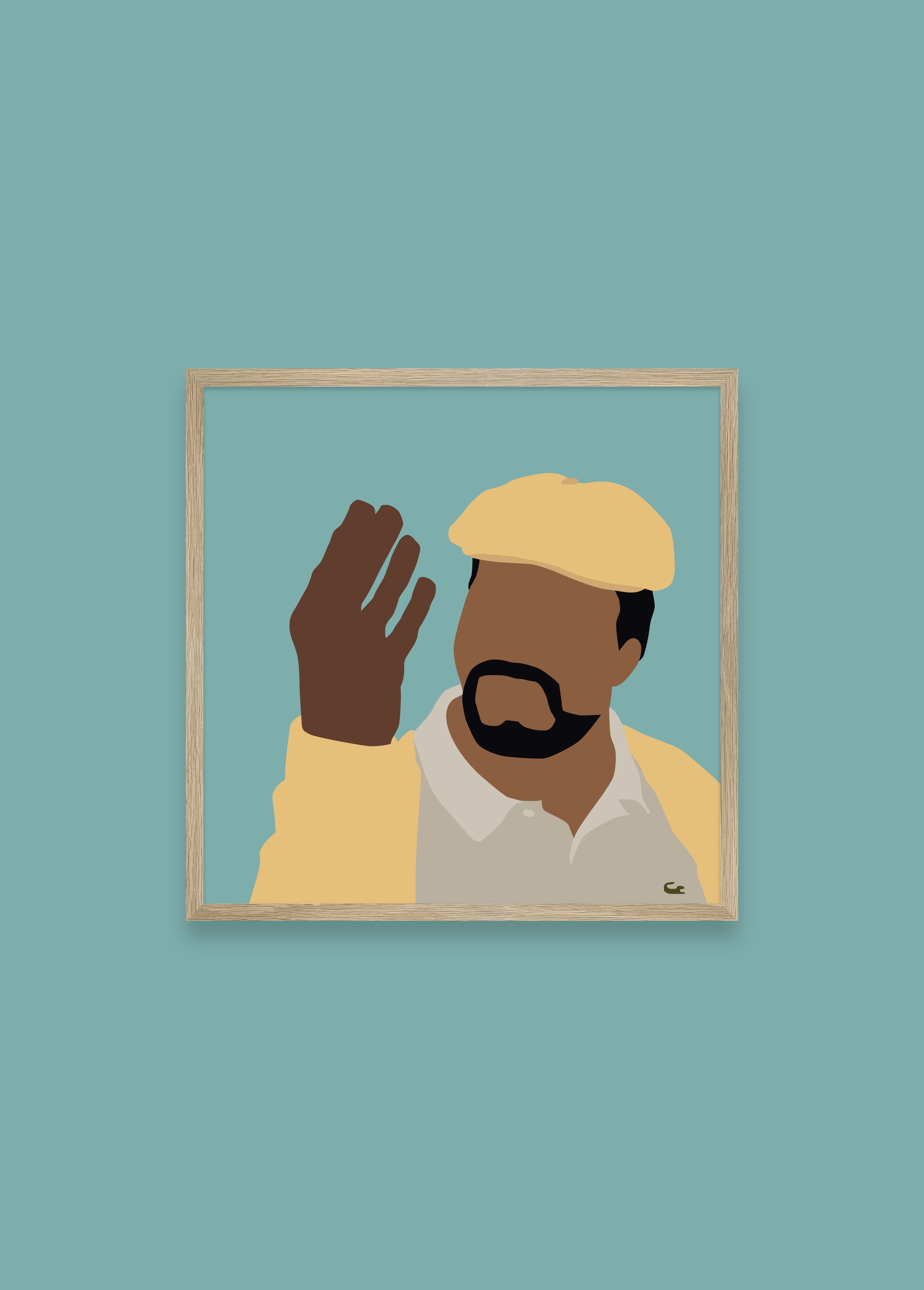 Concentrate on Golf golf art print — Chubbs Peterson from Happy Gilmore