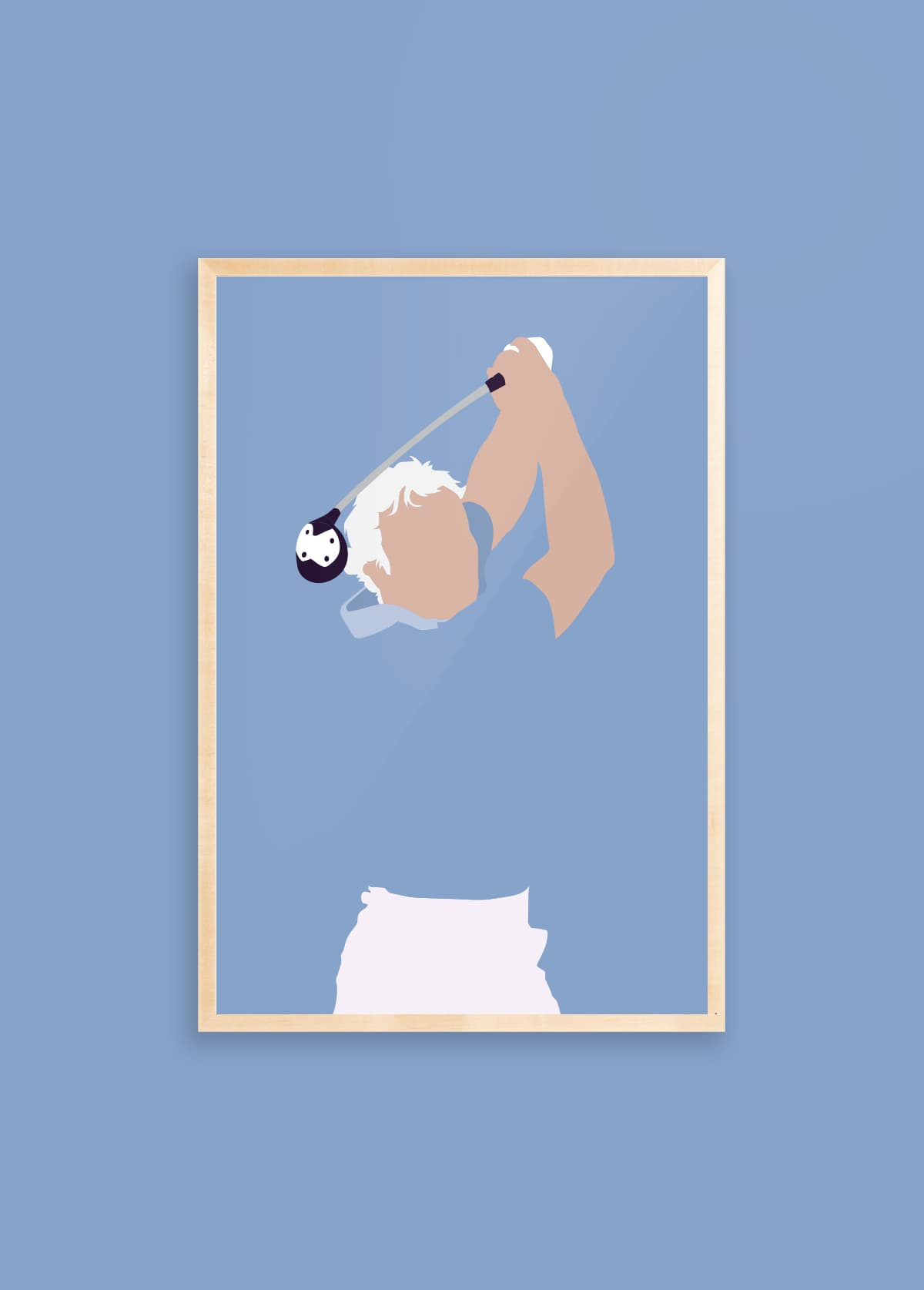 Reverse C golf swing art print