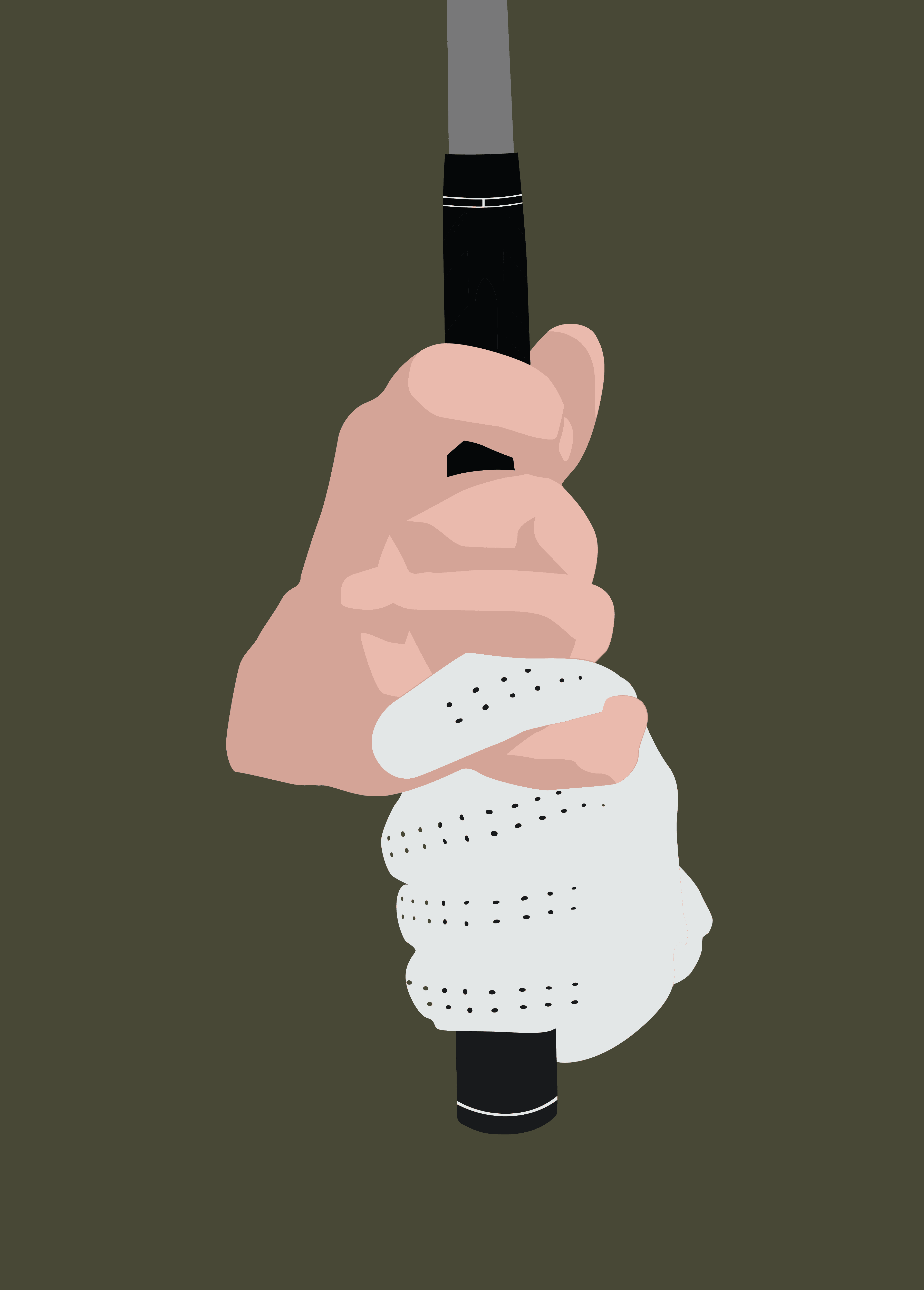 Get A Grip golf art print — abstract golf grip illustration