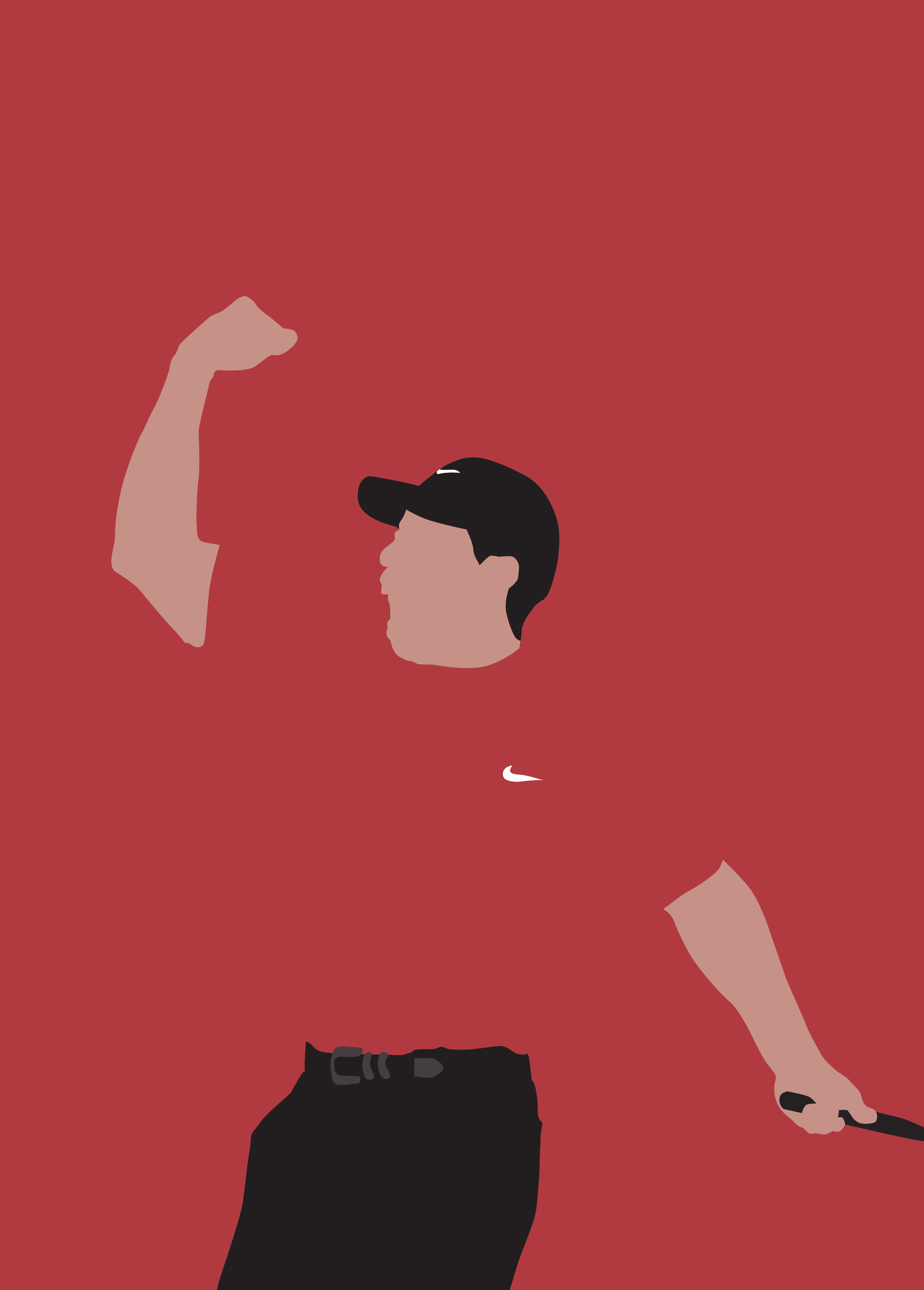 Get Pumped golf art print — Tiger Woods fist pump celebration