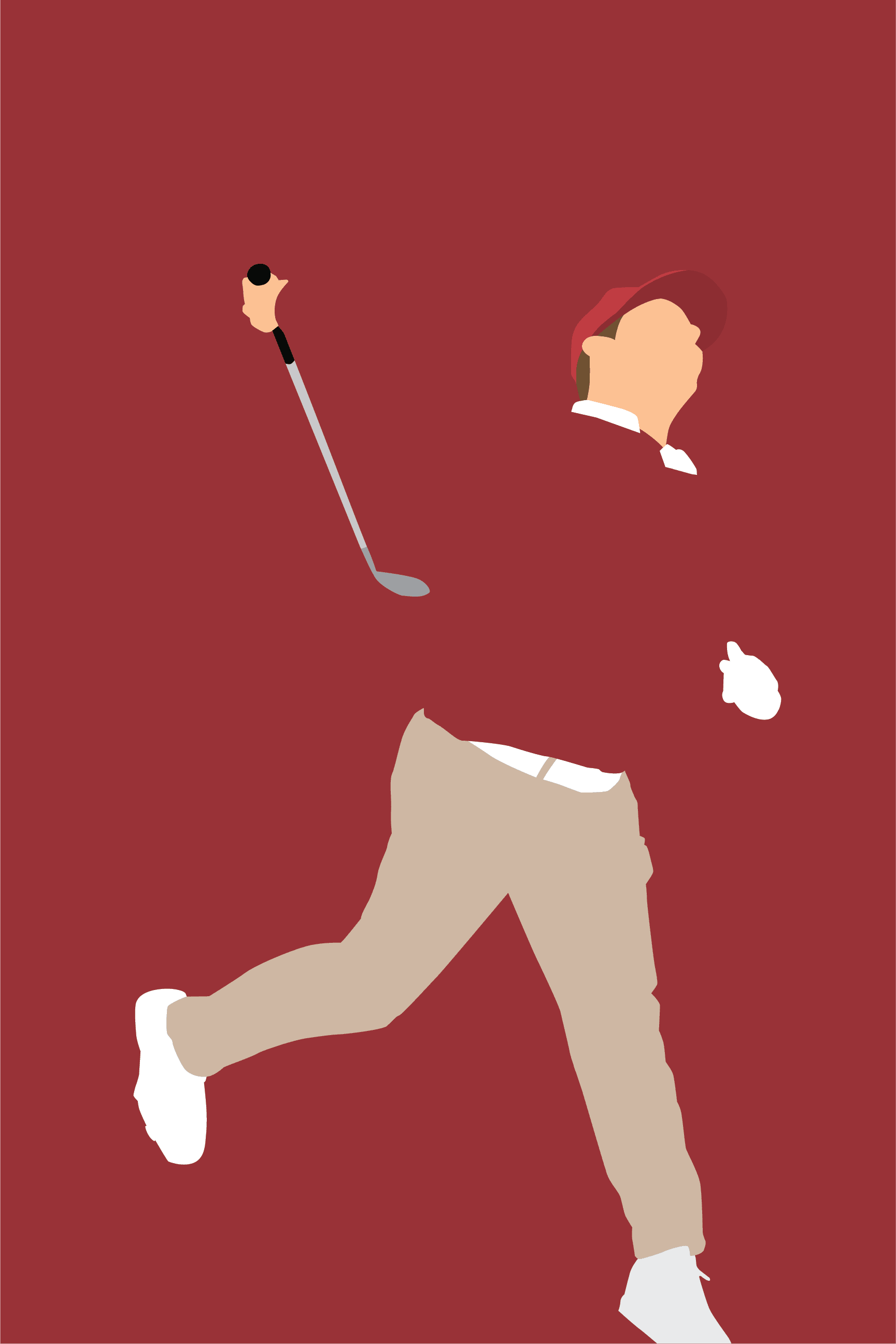 Seeing Red golf art print — raw frustration and emotion on the course