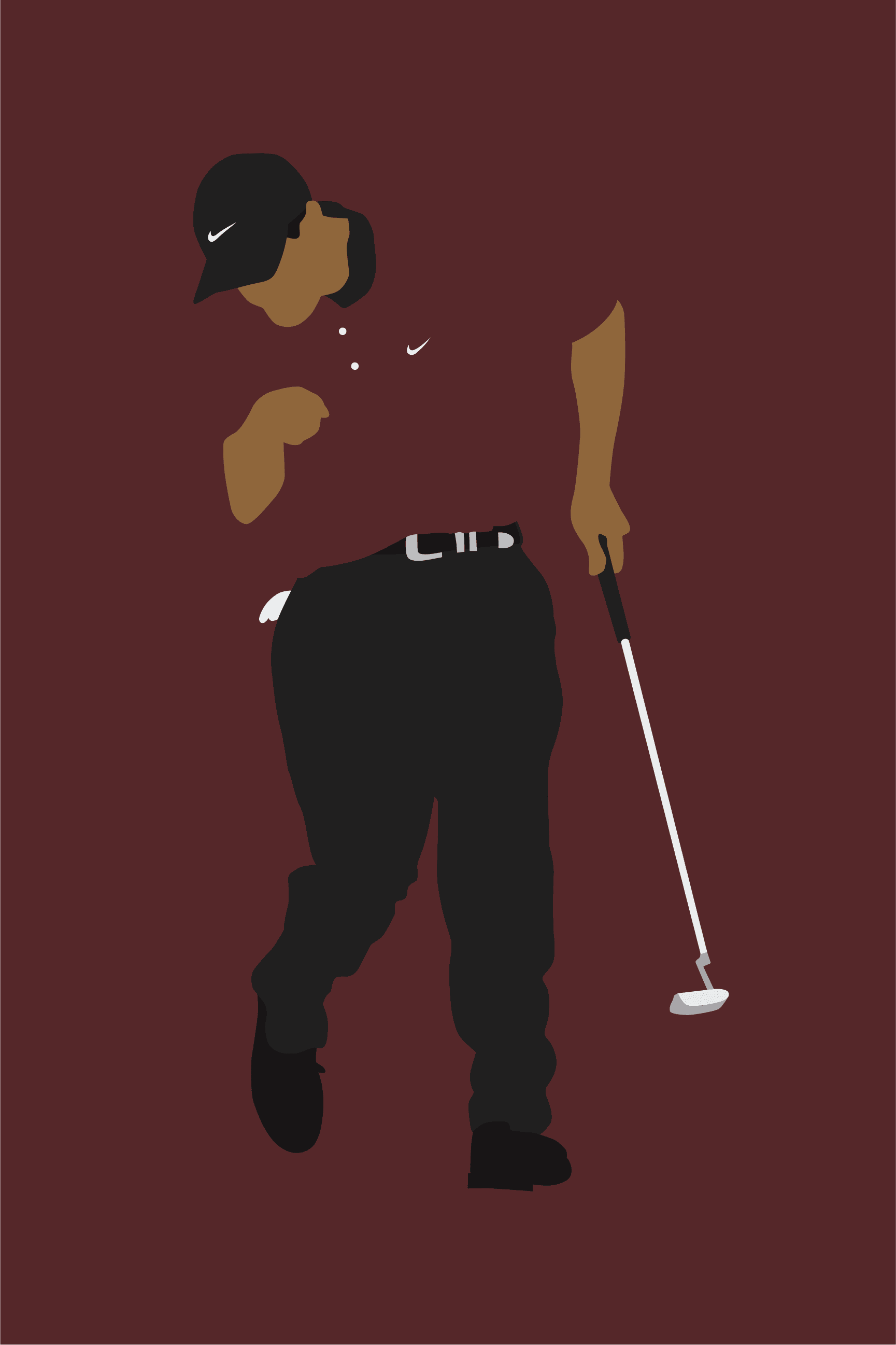Slow Your Roll golf art print