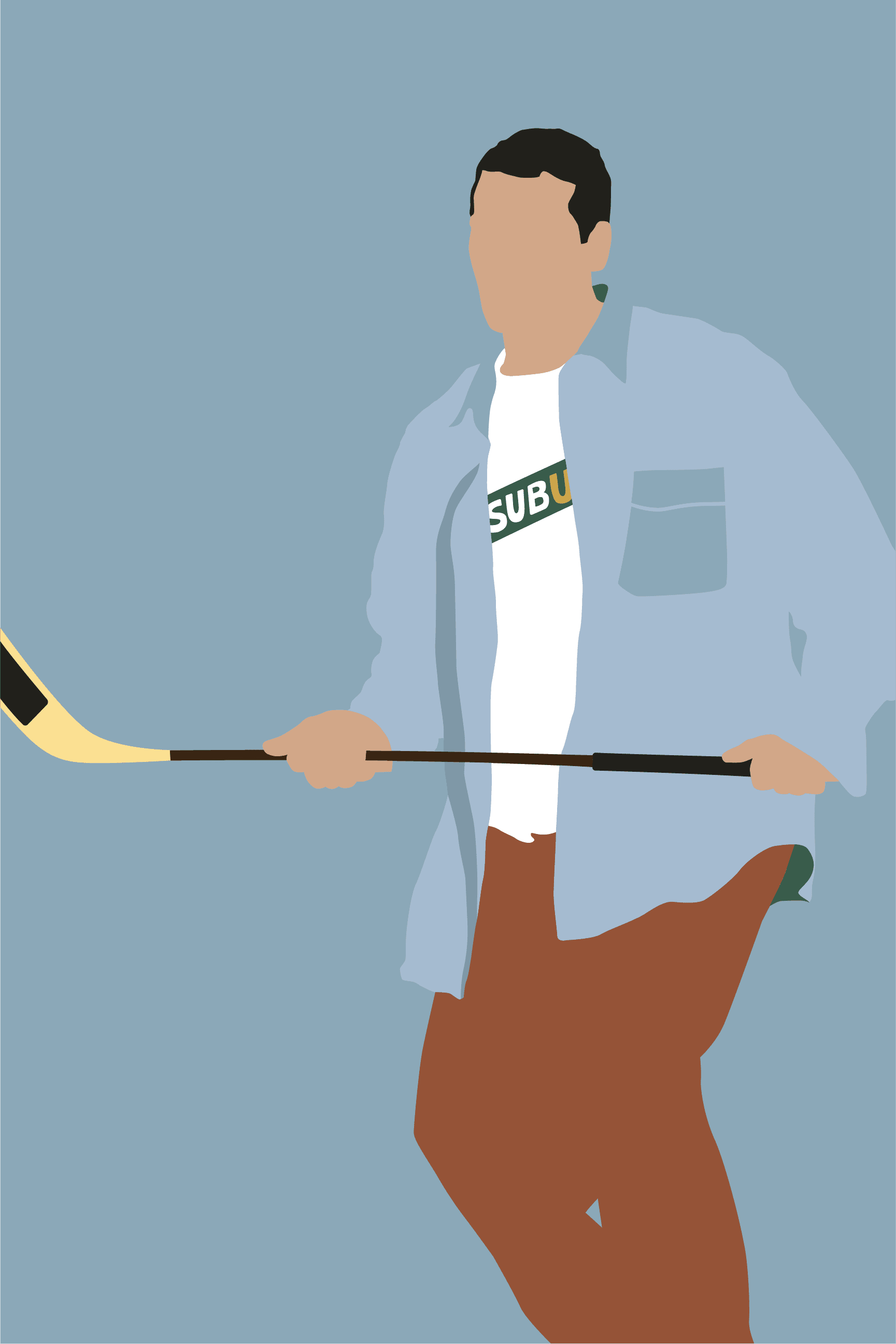 The Green Jacket's Yours golf art print — Happy Gilmore vs Shooter McGavin