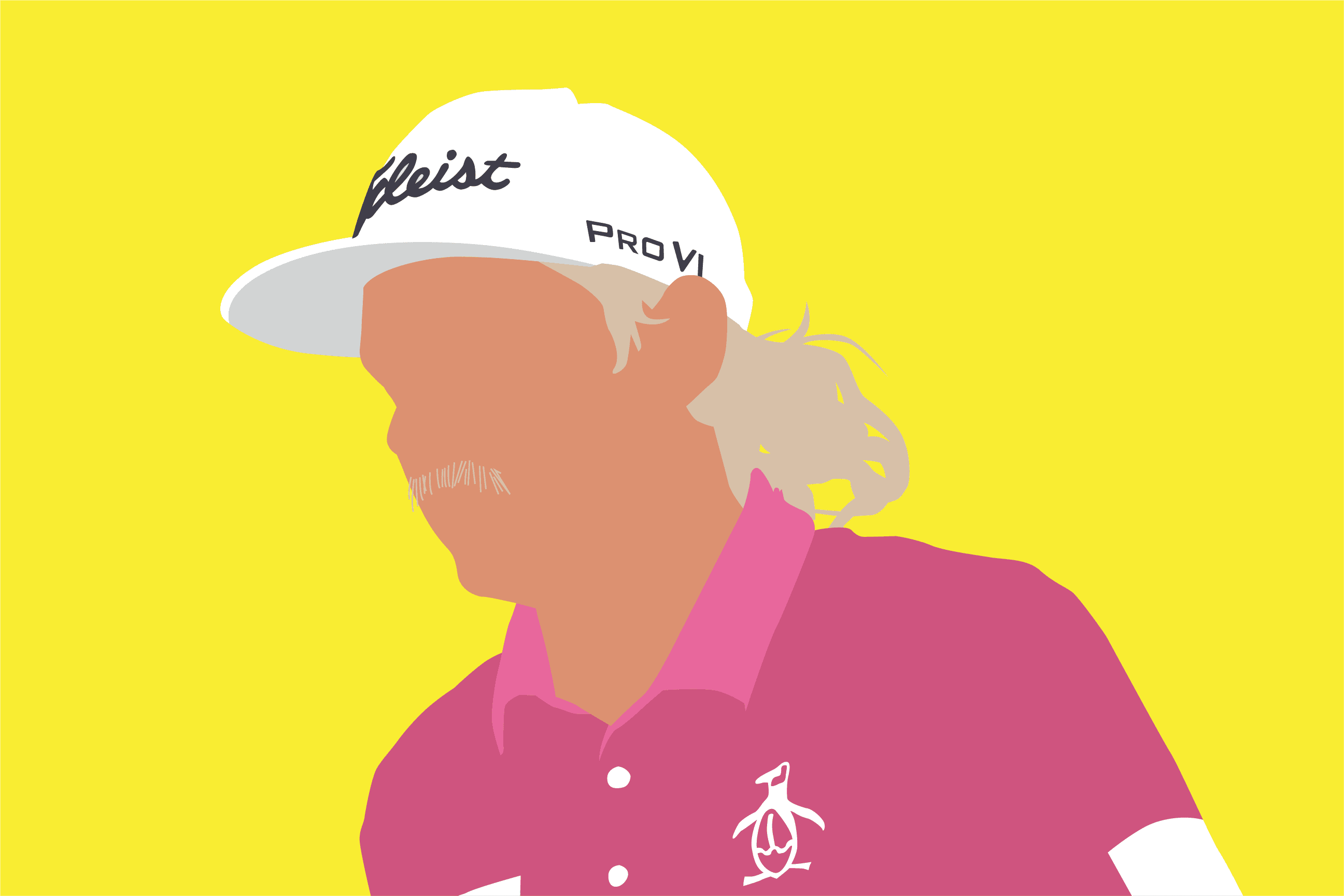 The Party in Back golf art print — Cameron Smith iconic mullet portrait